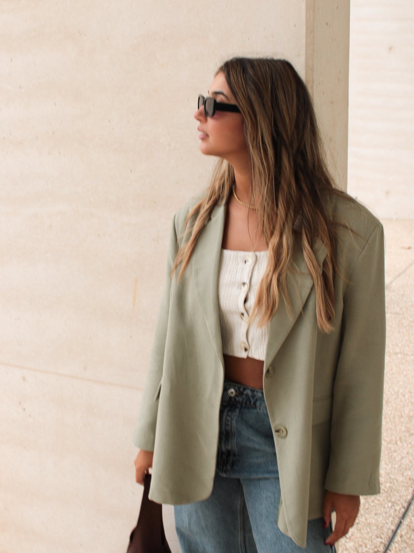 Blazer feminino e elegante. Blazer estruturado. Blazer em linho Look old money