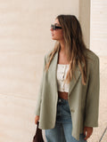 Blazer feminino e elegante. Blazer estruturado. Blazer em linho Look old money 