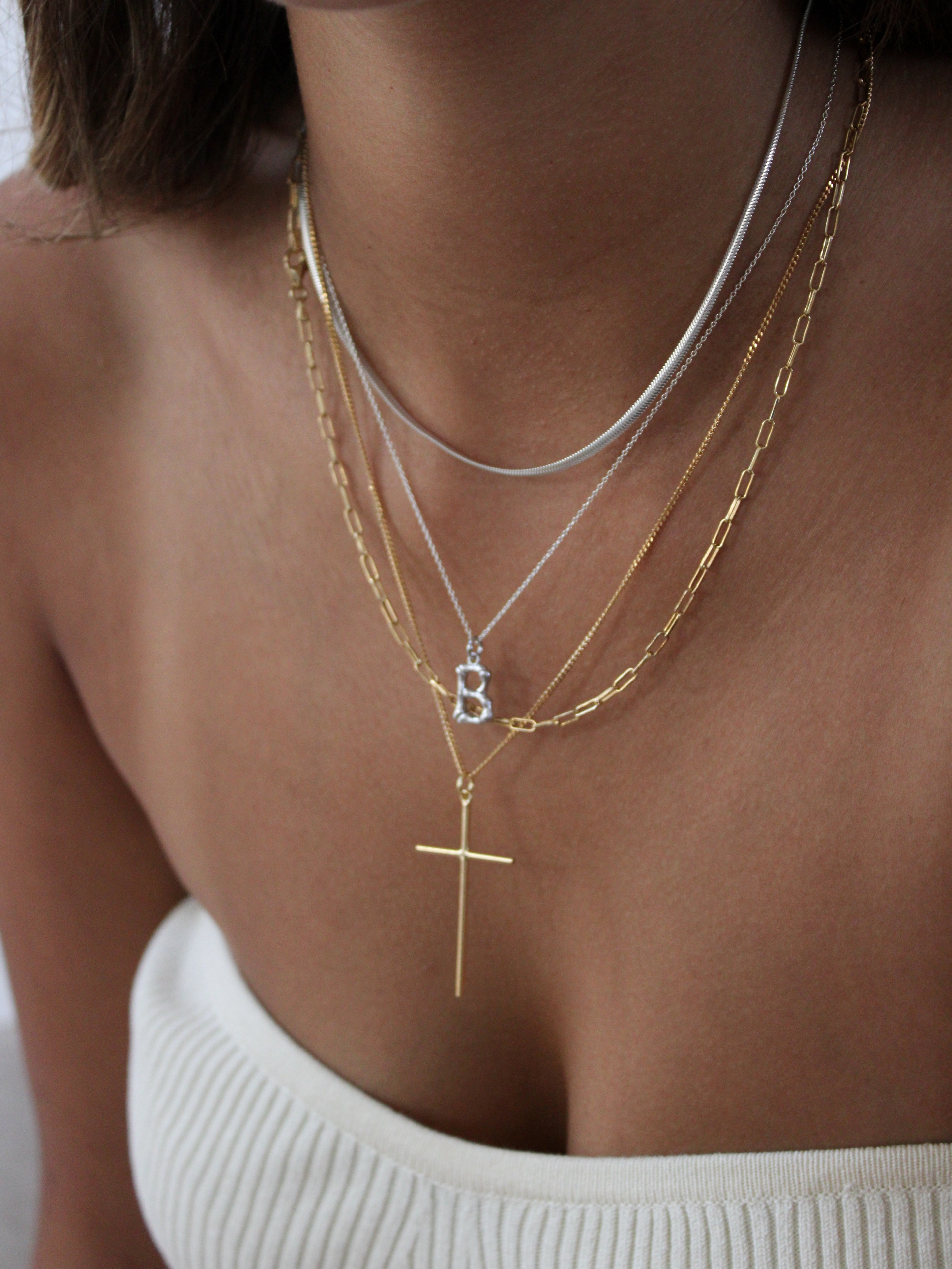 Perfect combination of 925 silver necklaces 