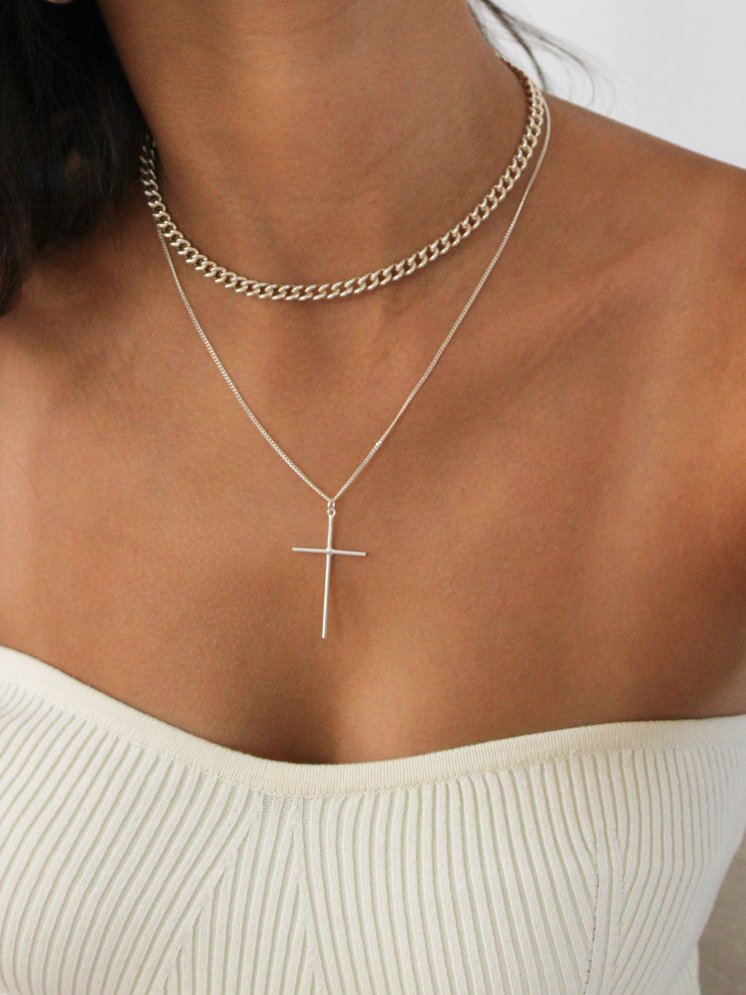 Colar de malha batida, Prata de lei . estilo e sofisticação. Acessórios intemporais  em prata 