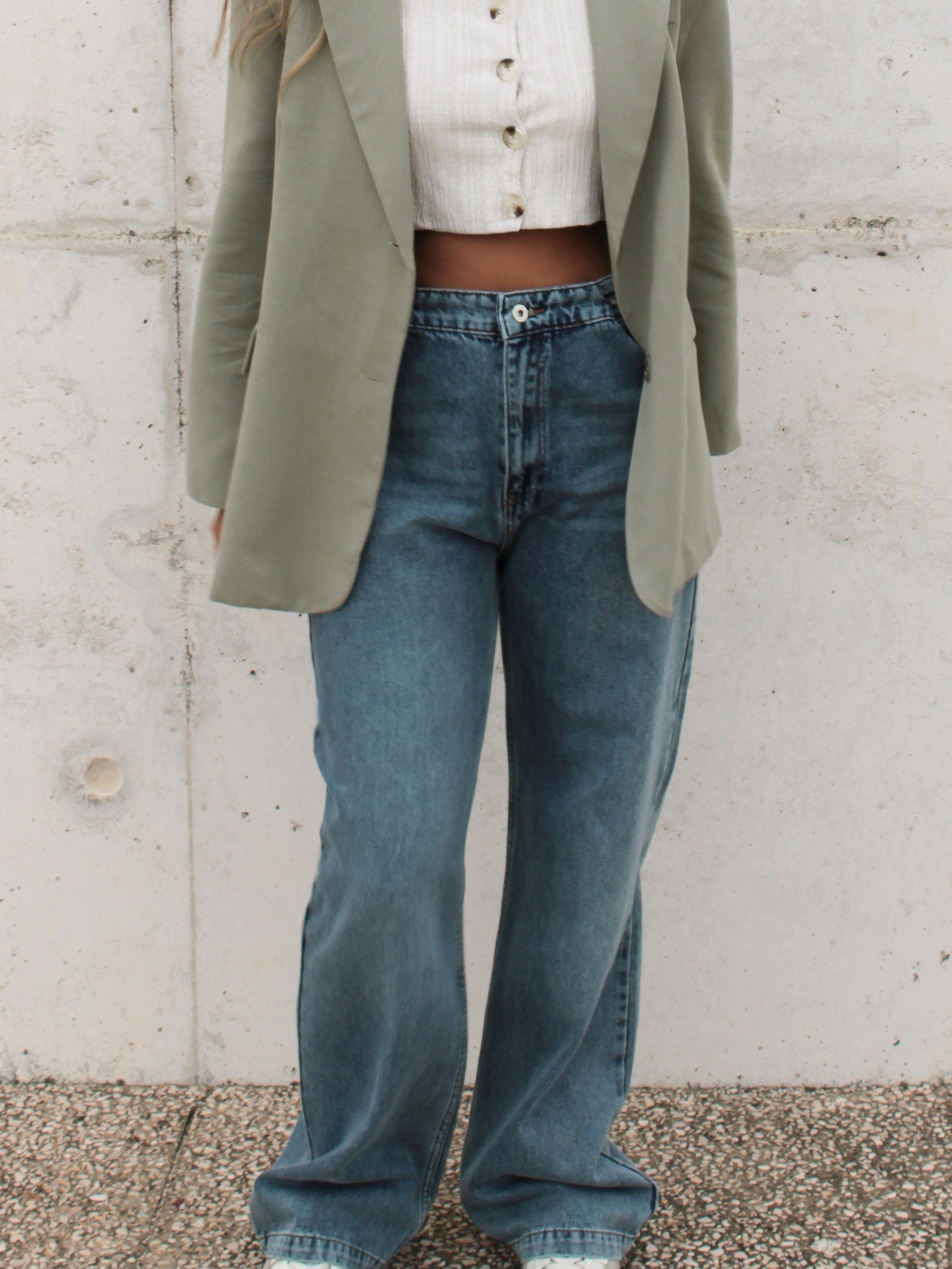 Calças de ganga wide leg 100% algodão   versatilidade e estilo casual 